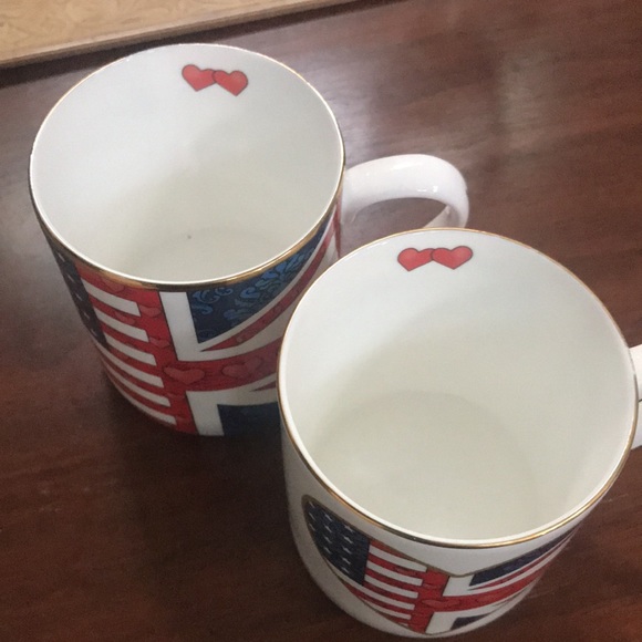 Halcyon Days "A Very Heart & A Very Special Relationship Flag" cup mug England - Picture 3 of 5